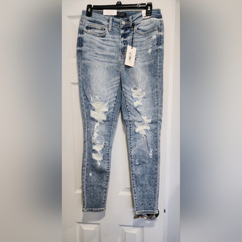 Distressed Blue Jeans - Picture 2 of 4